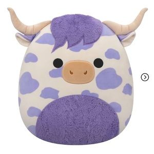 Conway the Purple Squishmallows 16" Spotted Highland Cow Plush Toy